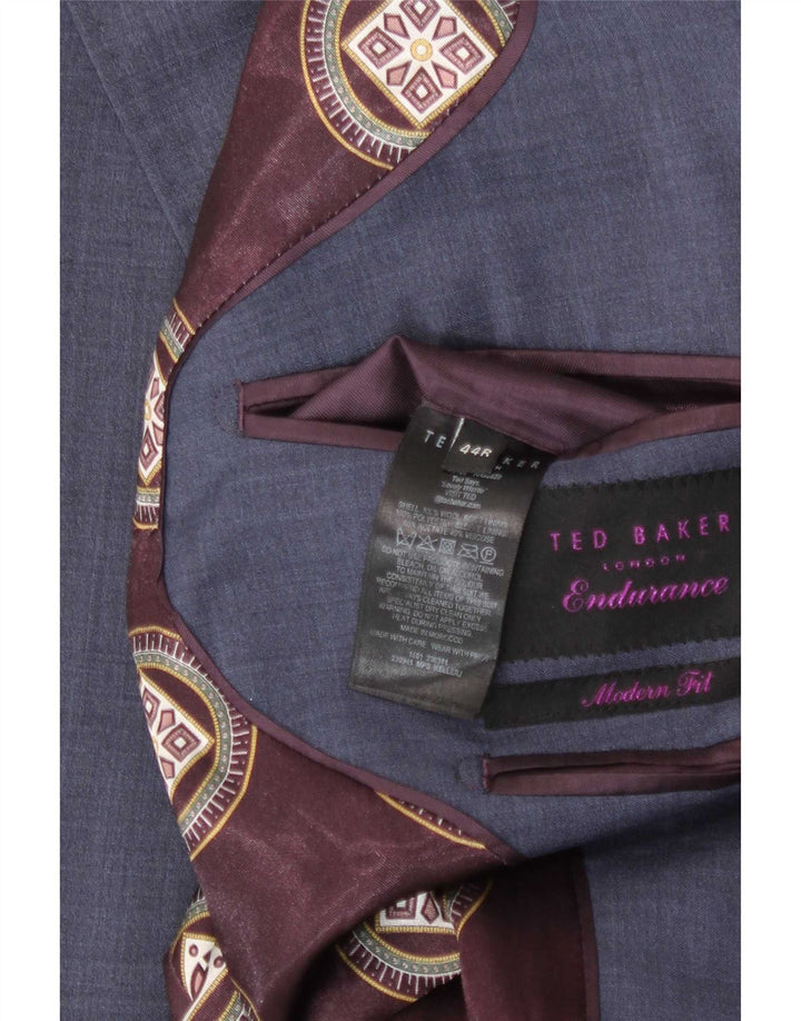 Ted Baker Giacca blazer a 2 bottoni da uomo UK 44 2XL Lana blu