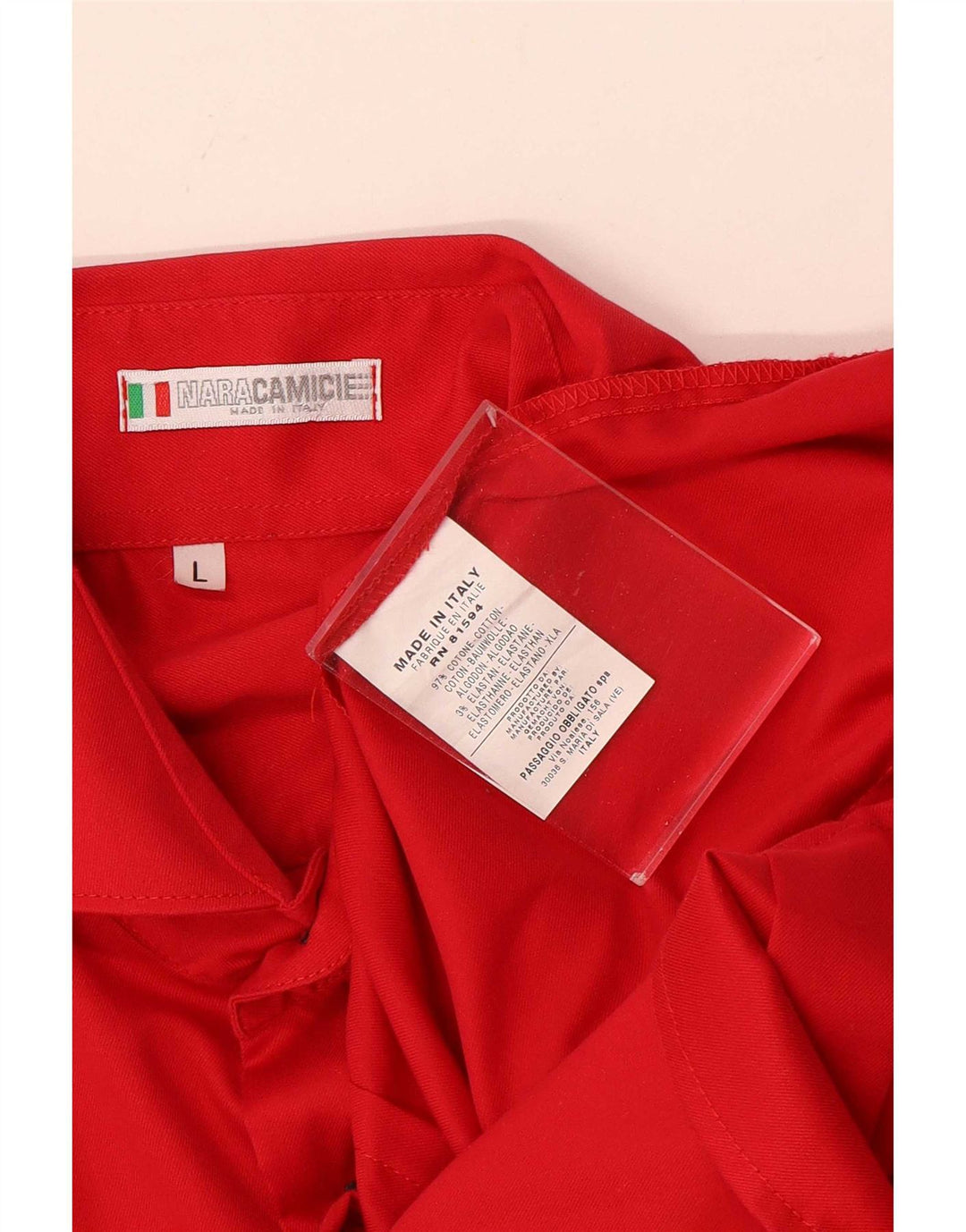 Camicia Uomo Naracamicie Large Rossa In Cotone