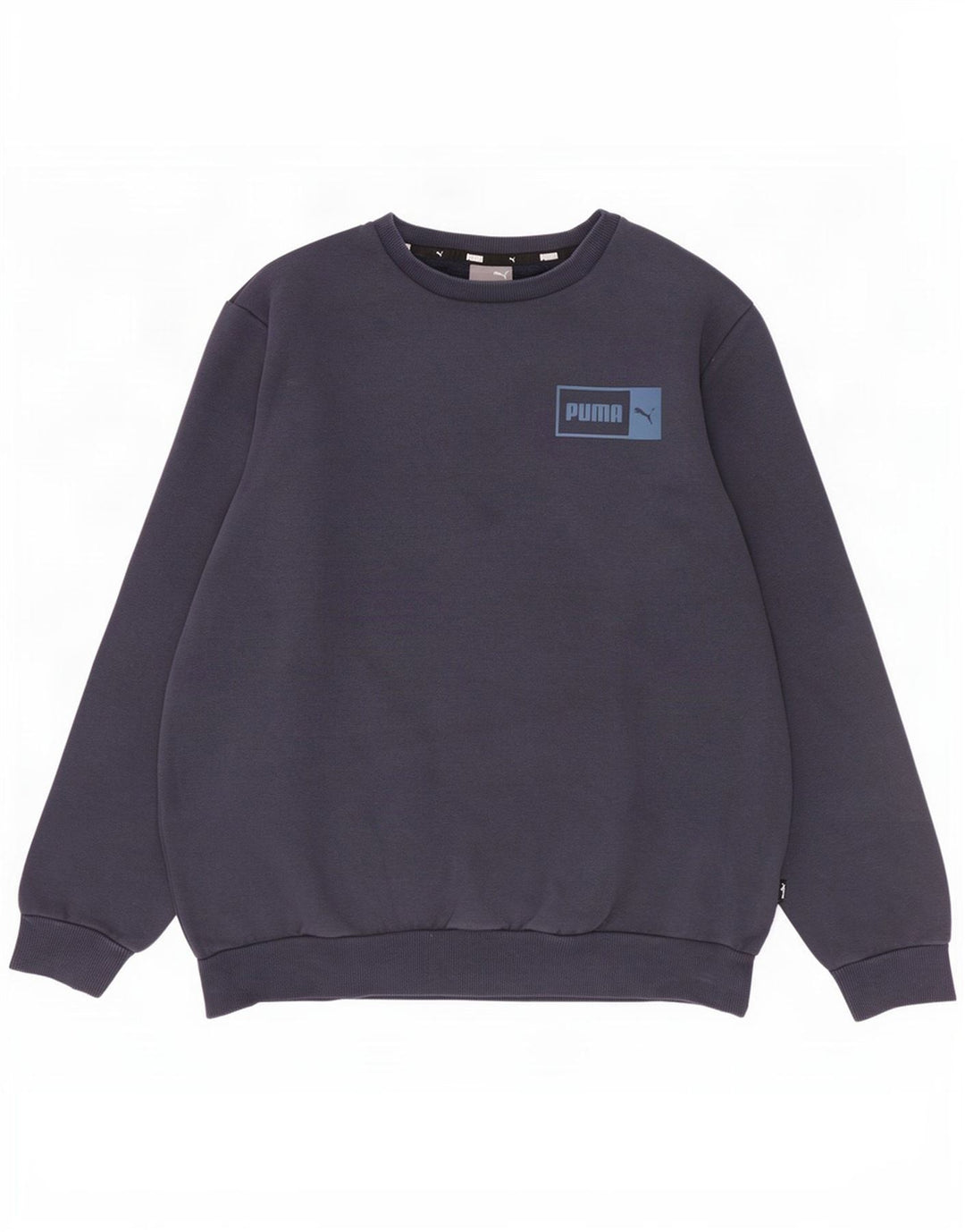Felpa da uomo Puma Maglia media in cotone blu navy