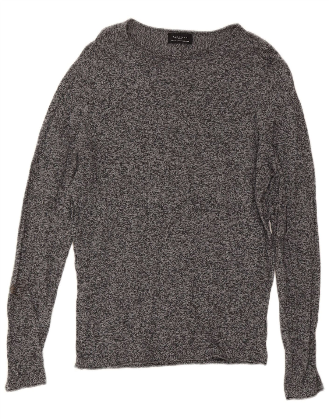 Top Zara da uomo a maniche lunghe piccolo grigio screziato