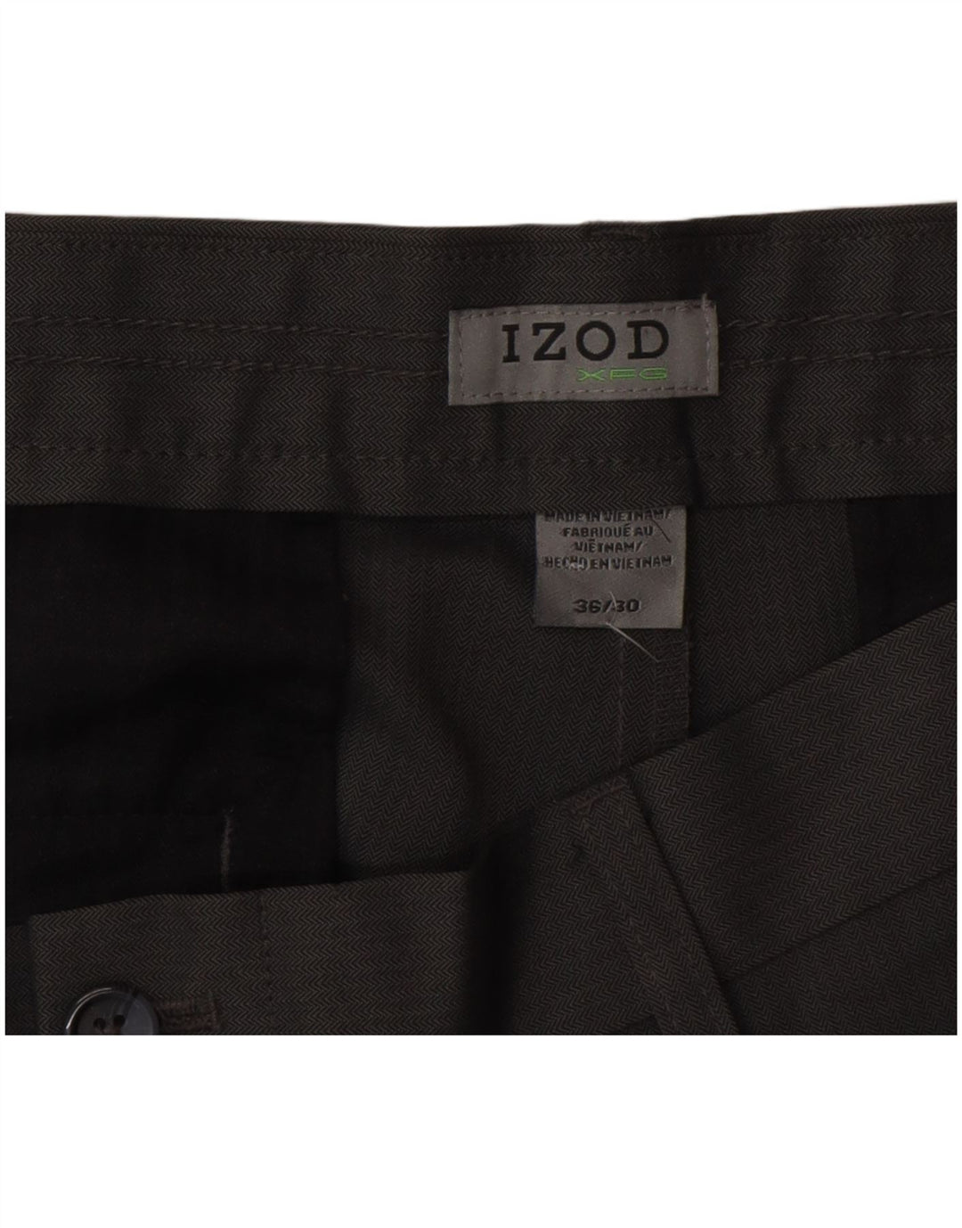 Pantaloni da abito dritti da uomo Izod W36 L30 poliestere grigio