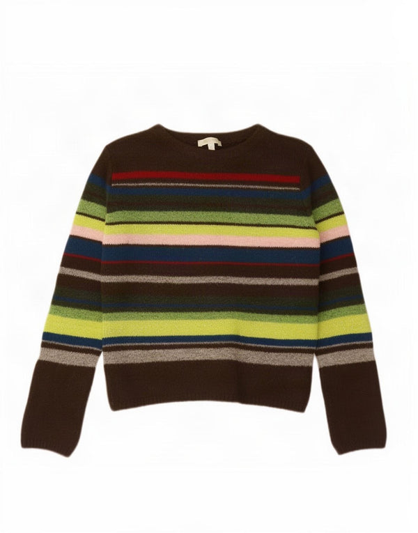 Kookai Womens Boat Neck Jumper Sweater US 2 XS Brown Striped