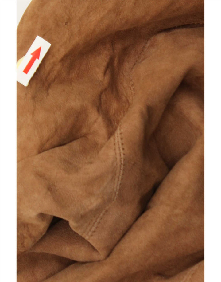 Giubbotto shearling vintage da uomo UK 38 in pelle marrone medio
