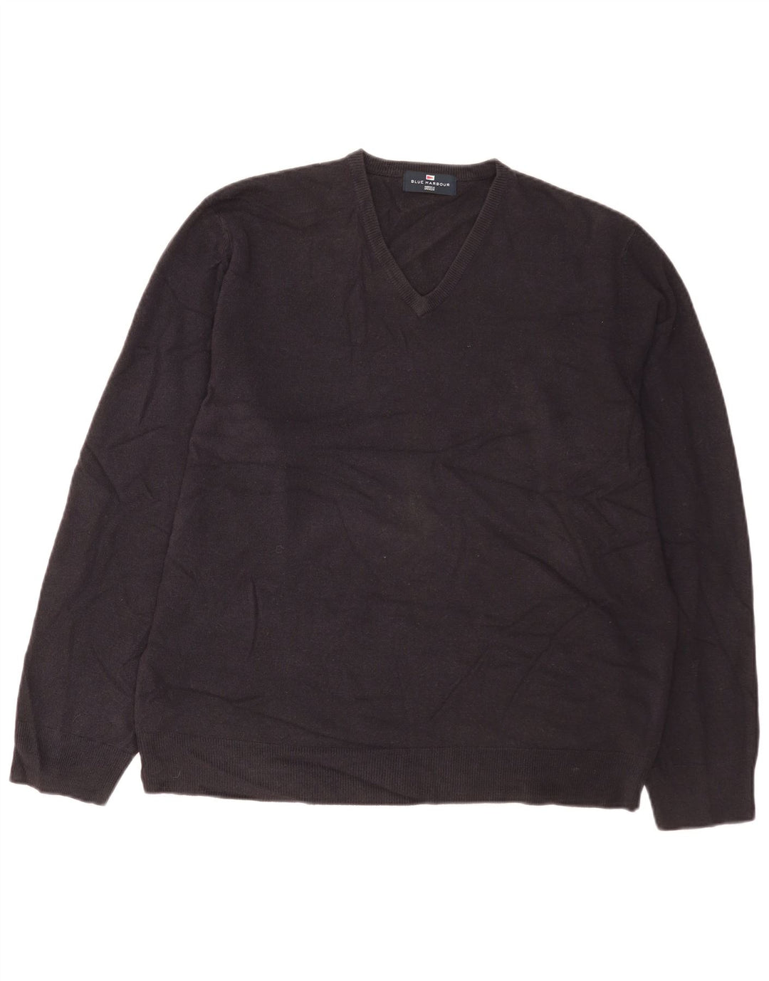 Maglione da uomo Marks & Spencer Blue Harbour con scollo a V XL Blu navy