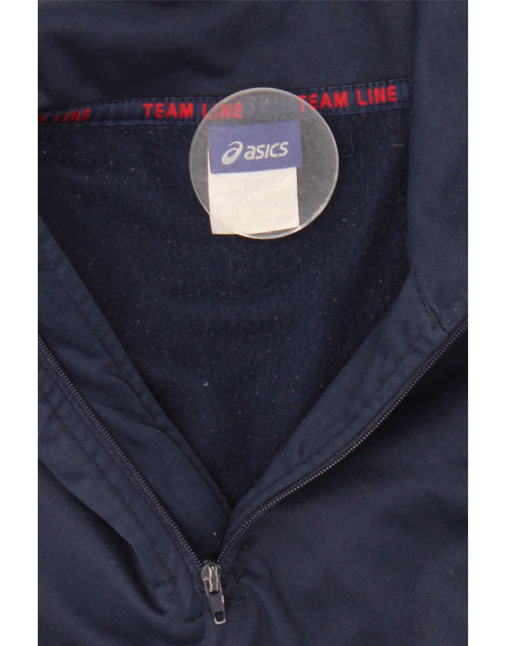 Giacca sportiva da uomo Asics Pullover XL Poliestere blu navy