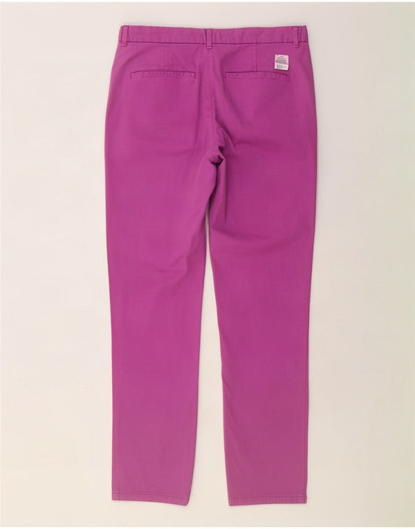 Marks & Spencer Womens Straight Chino Trousers UK 14 Large W34 L30 Purple