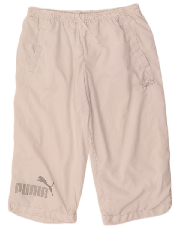 Pantaloni da tuta Puma da uomo con grafica Capri, grandi, in poliestere bianco