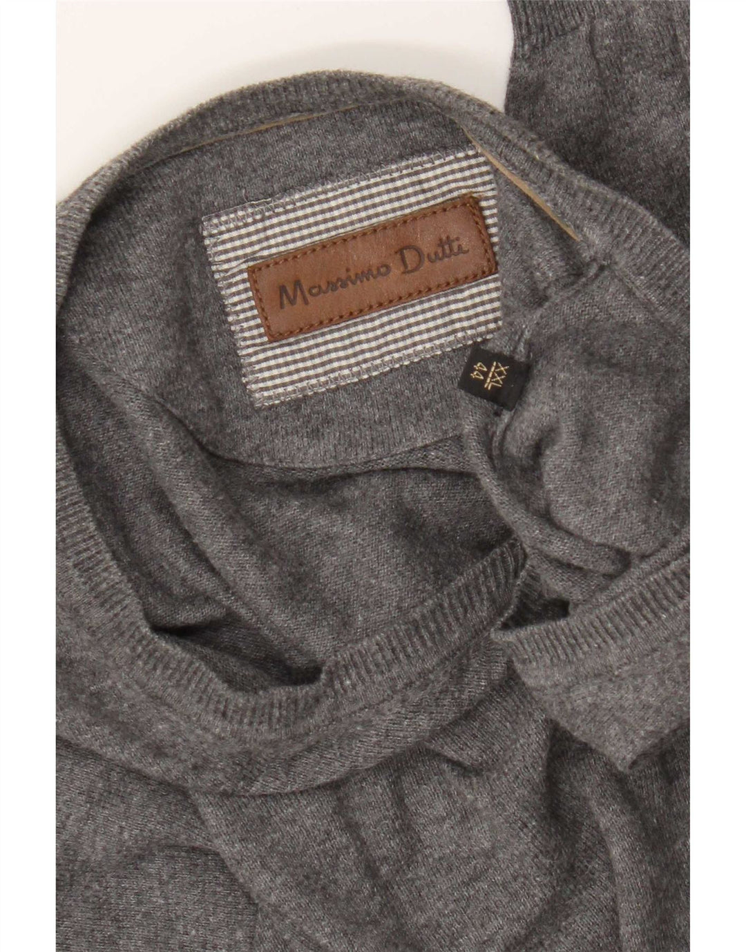 Maglione maglione da uomo con scollo a V vestibilità regolare Massimo Dutti 2XL Grigio