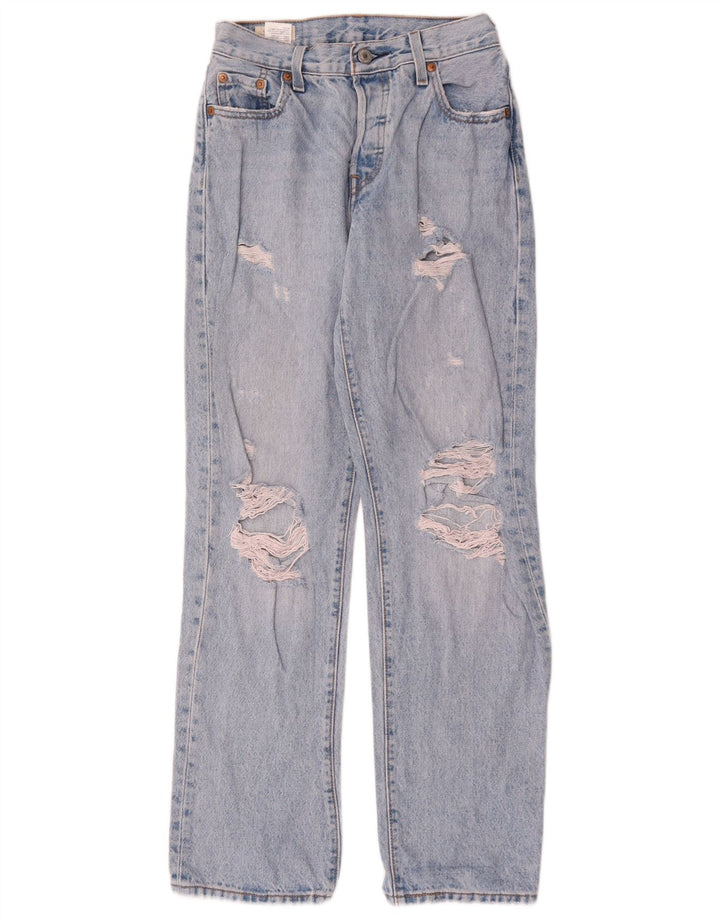 Jeans dritti effetto vissuto Levi's 501 da donna W23 L30 in cotone blu