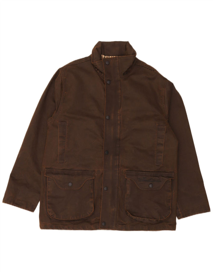 Giacca da uomo in cotone cerato Verney Carron UK 40 Large Marrone Poliestere
