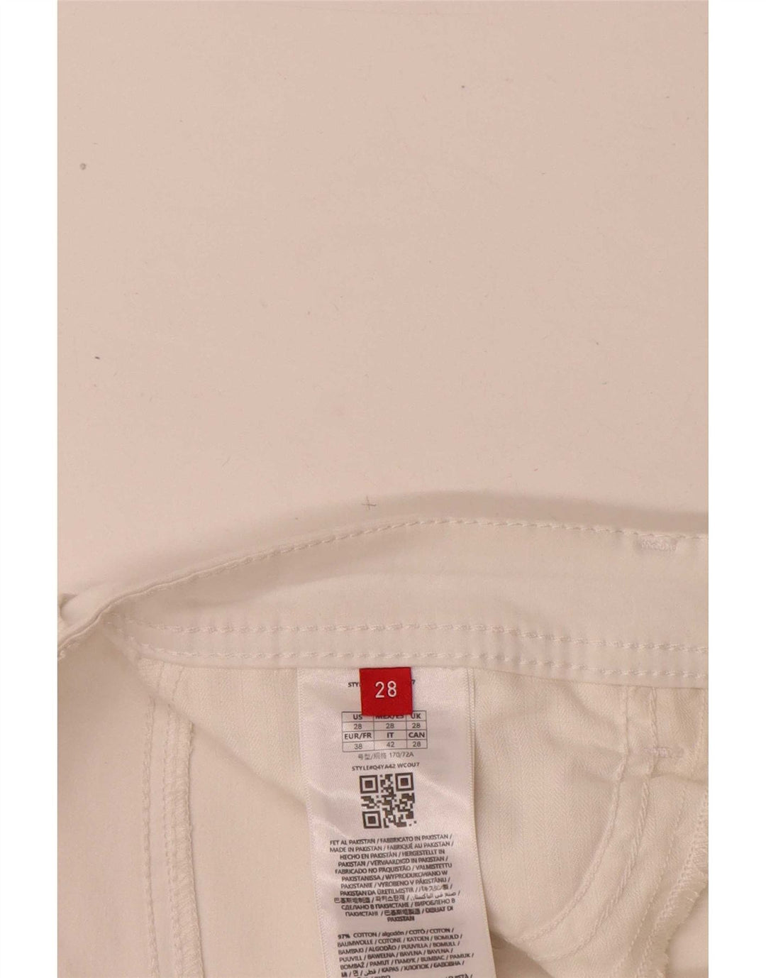 Pantaloni cropped slim da donna Guess W28 L25 cotone bianco