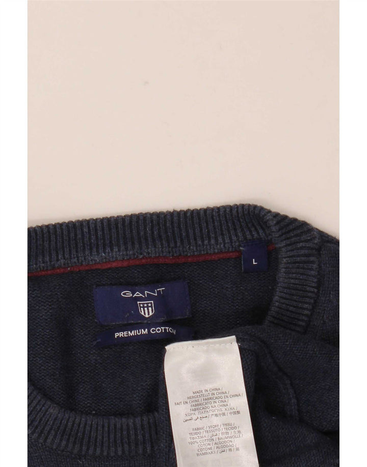 Gant Uomo Maglione Girocollo Maglione Grande Cotone Blu Navy