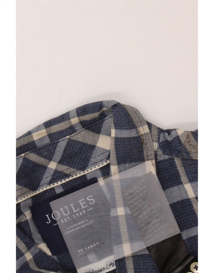 Camicia da uomo JOULES 2XL in cotone a quadri blu navy