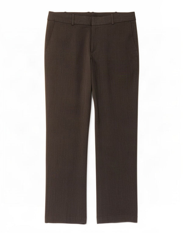 Pantaloni casual dritti da donna Zara EU 44 XL W34 L33 Poliestere marrone