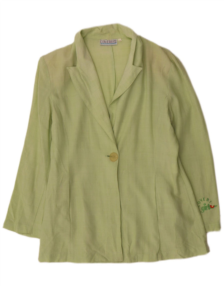 Giacca Blazer 1 Bottone Donna Coveri IT 44 Viscosa Verde Medio