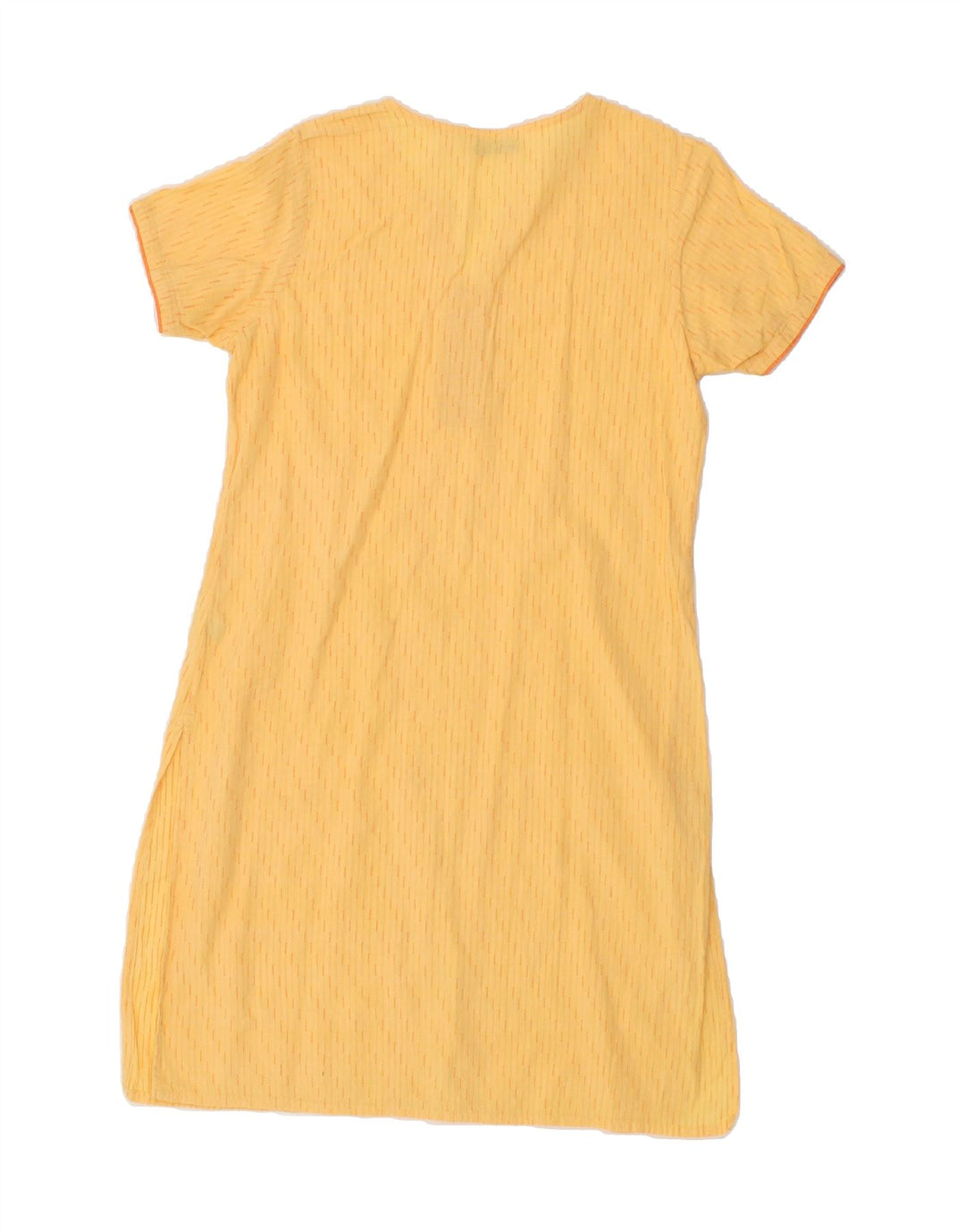 VINTAGE Womens Basic Dress UK 14 Medium Yellow Vintage Vintage and Second-Hand Vintage from Messina Hembry 