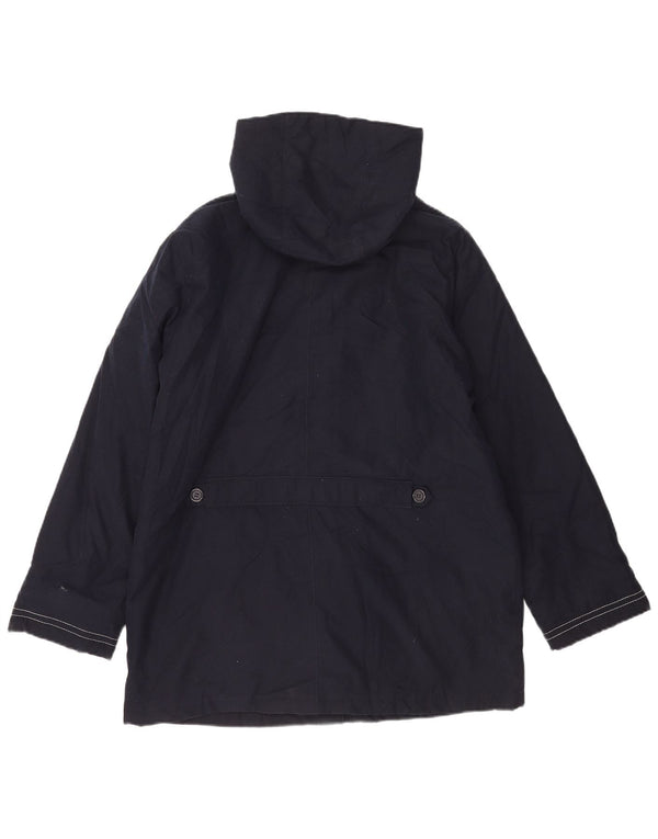 Giacca a vento con cappuccio da donna Marks & Spencer UK 16 Large Blu Navy
