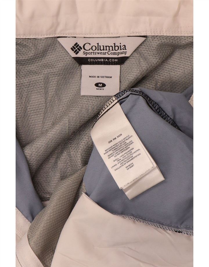 Giacca antipioggia da uomo con cappuccio Columbia UK 38 Poliestere color block bianco medio