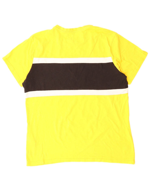 T-shirt grafica da uomo Levi's Top grande in cotone color block giallo