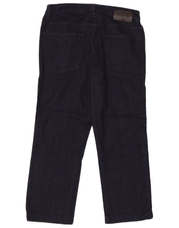 Jeans dritti slim fit da uomo Calvin Klein W34 L26 cotone blu navy