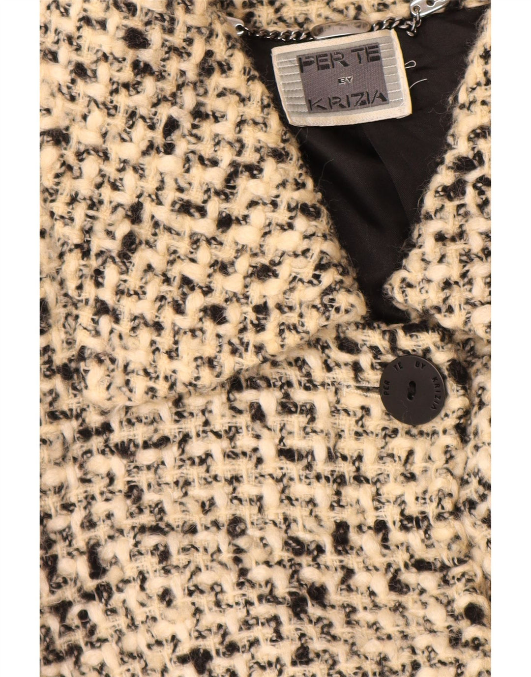 PERTE BY KRIZIA Cappotto oversize da donna taglia 21 Beige medio chiazzato