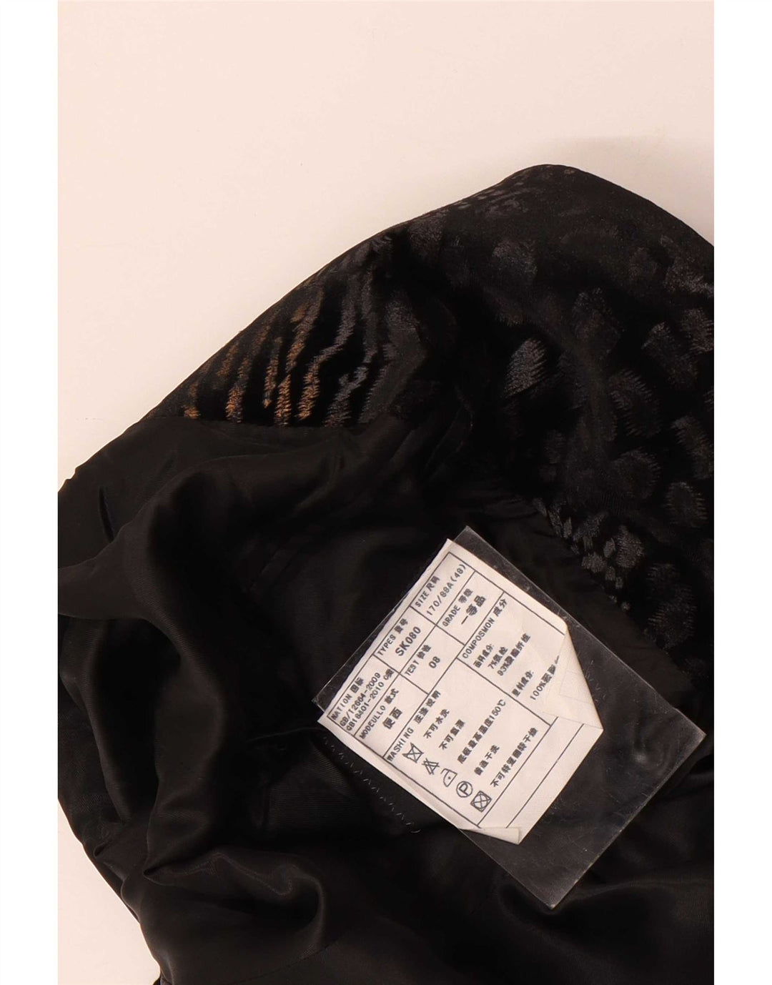 Giacca vintage da uomo in velluto a 1 bottone taglia 48 media nera
