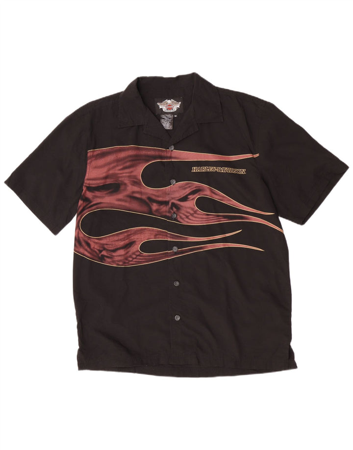 Maglietta grafica da uomo a maniche corte Harley Davidson, moto nera media