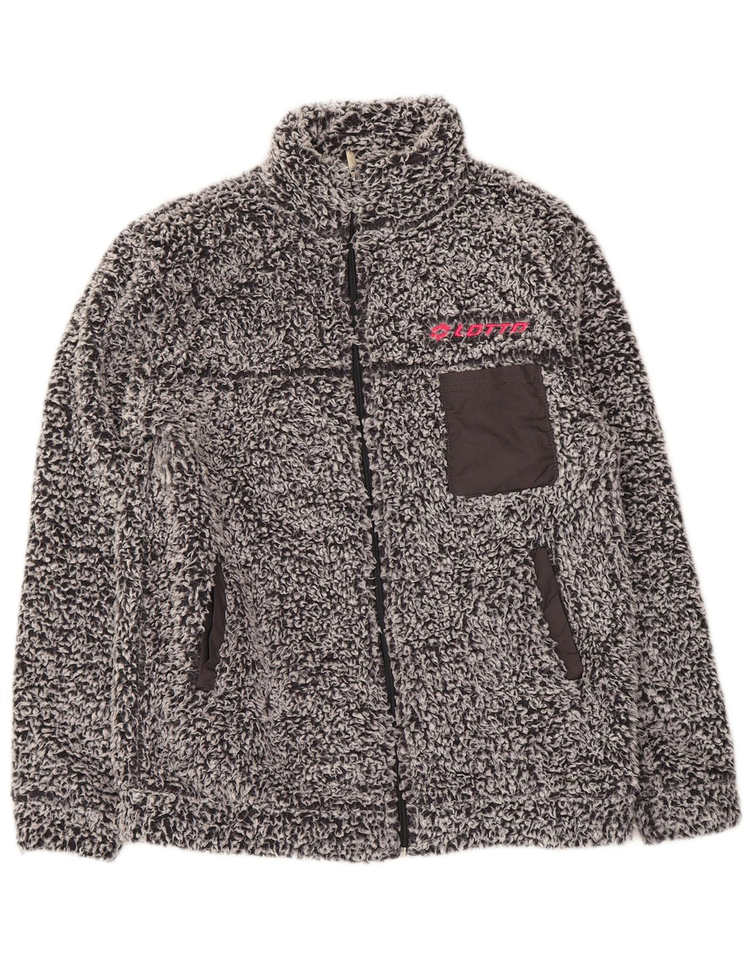 Giacca in pile da donna Lotto UK 18 XL Poliestere chiazzato grigio