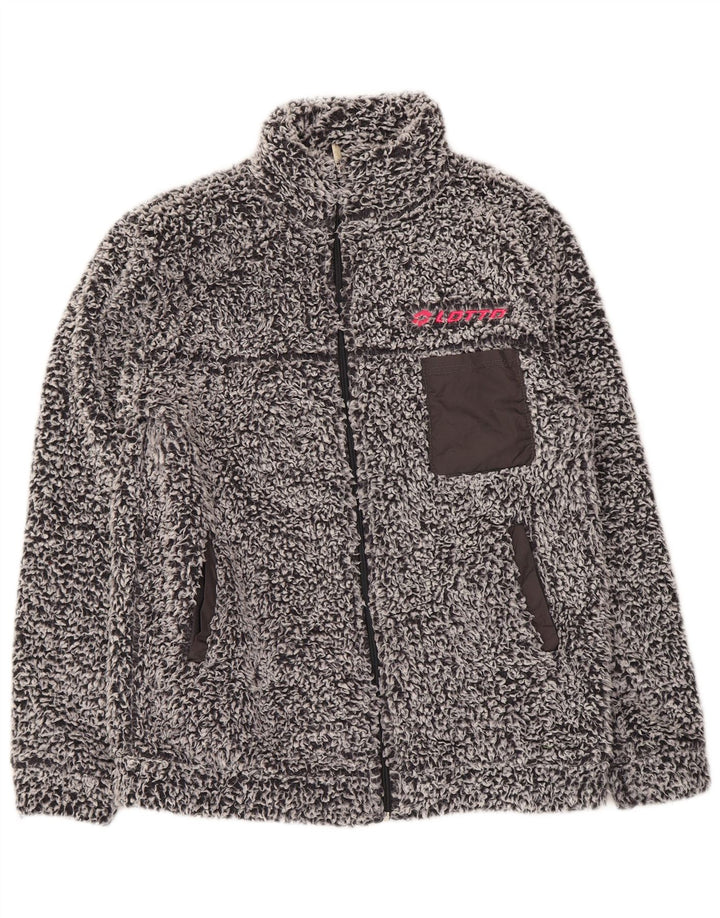 Giacca in pile da donna Lotto UK 18 XL Poliestere chiazzato grigio