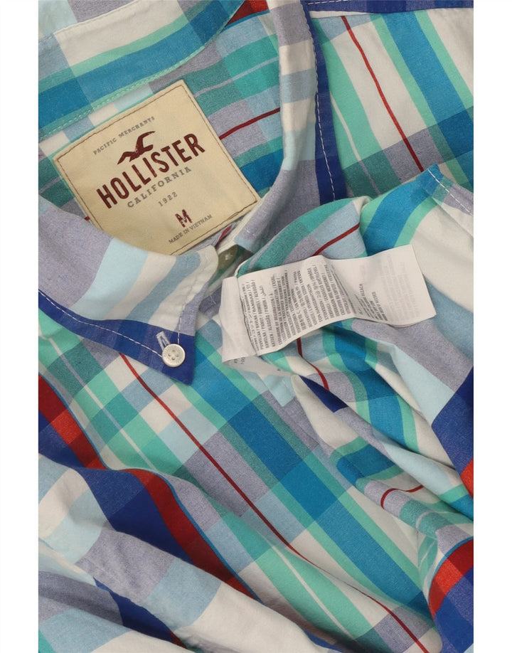Camicia Hollister da uomo in cotone a quadri blu medio