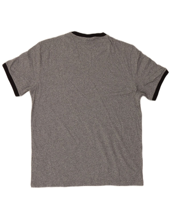 T-shirt grafica da uomo Champion Top grande in cotone chiazzato grigio