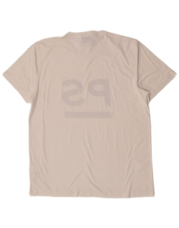 T-shirt grafica da donna Paul Smith Top UK 18 XL cotone bianco