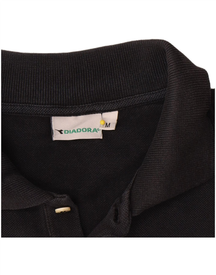 Polo Uomo Diadora Media Nera in Cotone