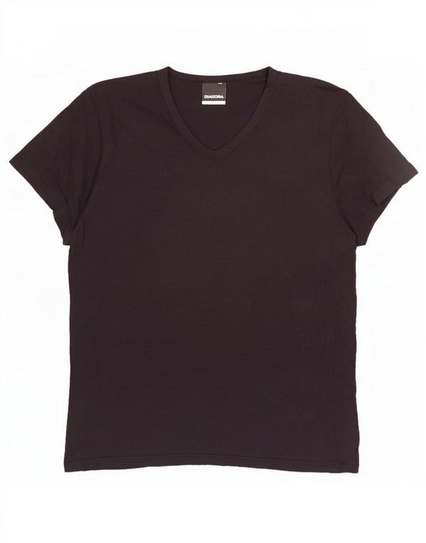 T-shirt Diadora Uomo Top Large Nera in Cotone