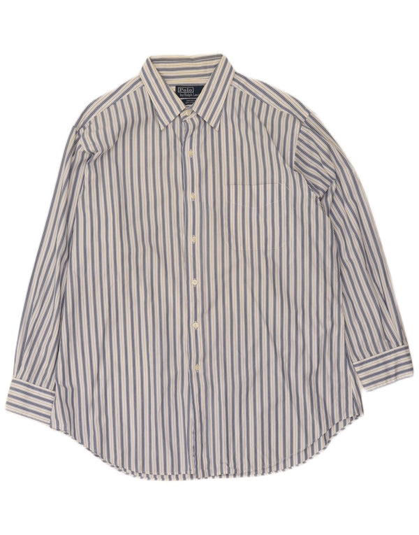 Polo Ralph Lauren Camicia da uomo Taglia 17 XL Cotone a righe bianche