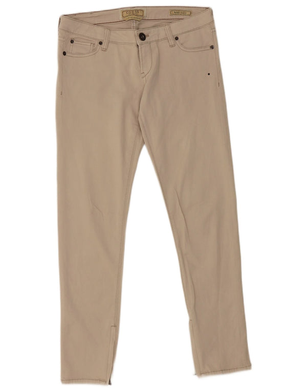 Pantaloni casual skinny Guess Beverly da donna W30 L28 in cotone grigio