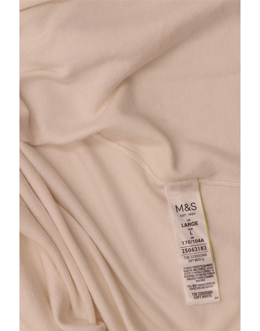 Marks & Spencer Top corto bolero aperto da donna UK 16 grande viscosa bianca