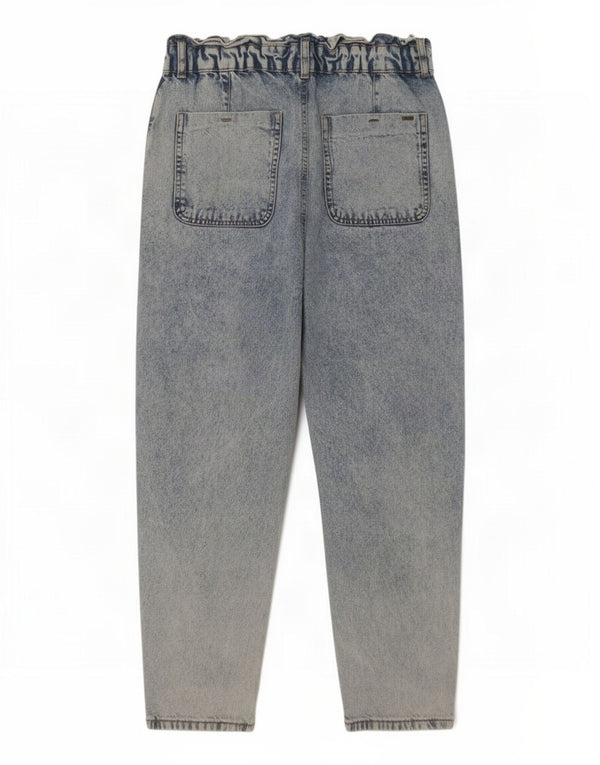 Zara Womens High Waist Crop Tapered Jeans EU 40 Medium W30 L25 Blue Cotton