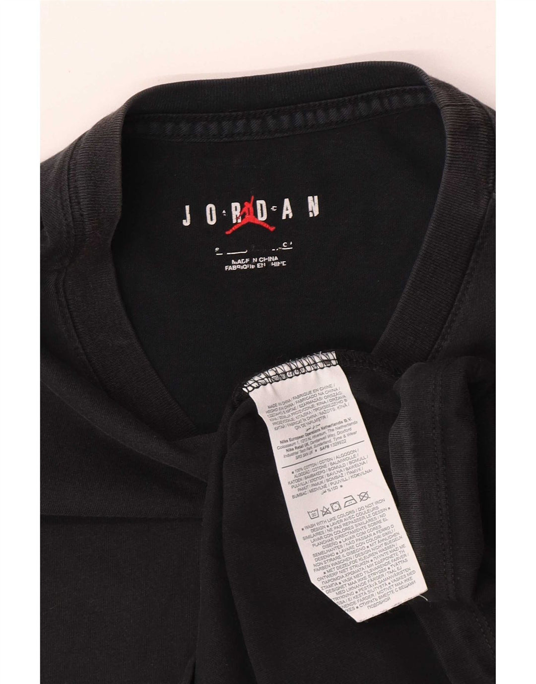 T-shirt grafica da uomo Jordan Top piccola in cotone nero