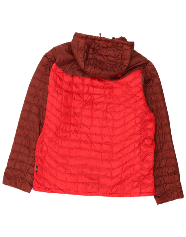 Giacca imbottita con cappuccio da uomo The North Face UK 42 XL Poliestere color block rosso