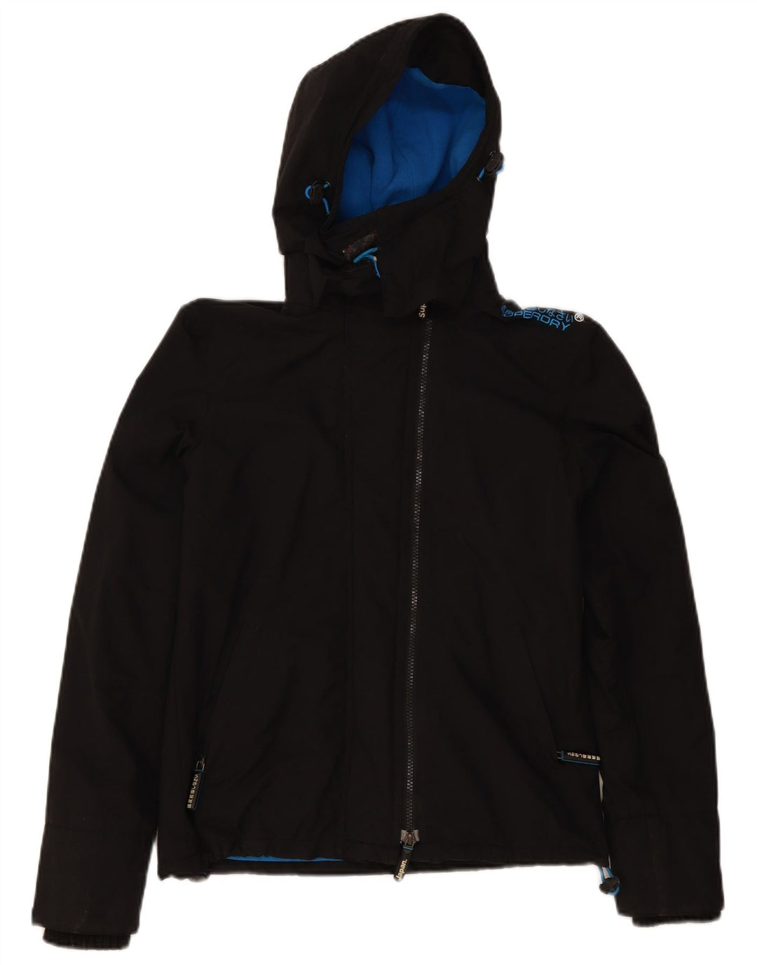 Giacca a vento con cappuccio da donna Superdry Windcheater UK 10 Small Nera