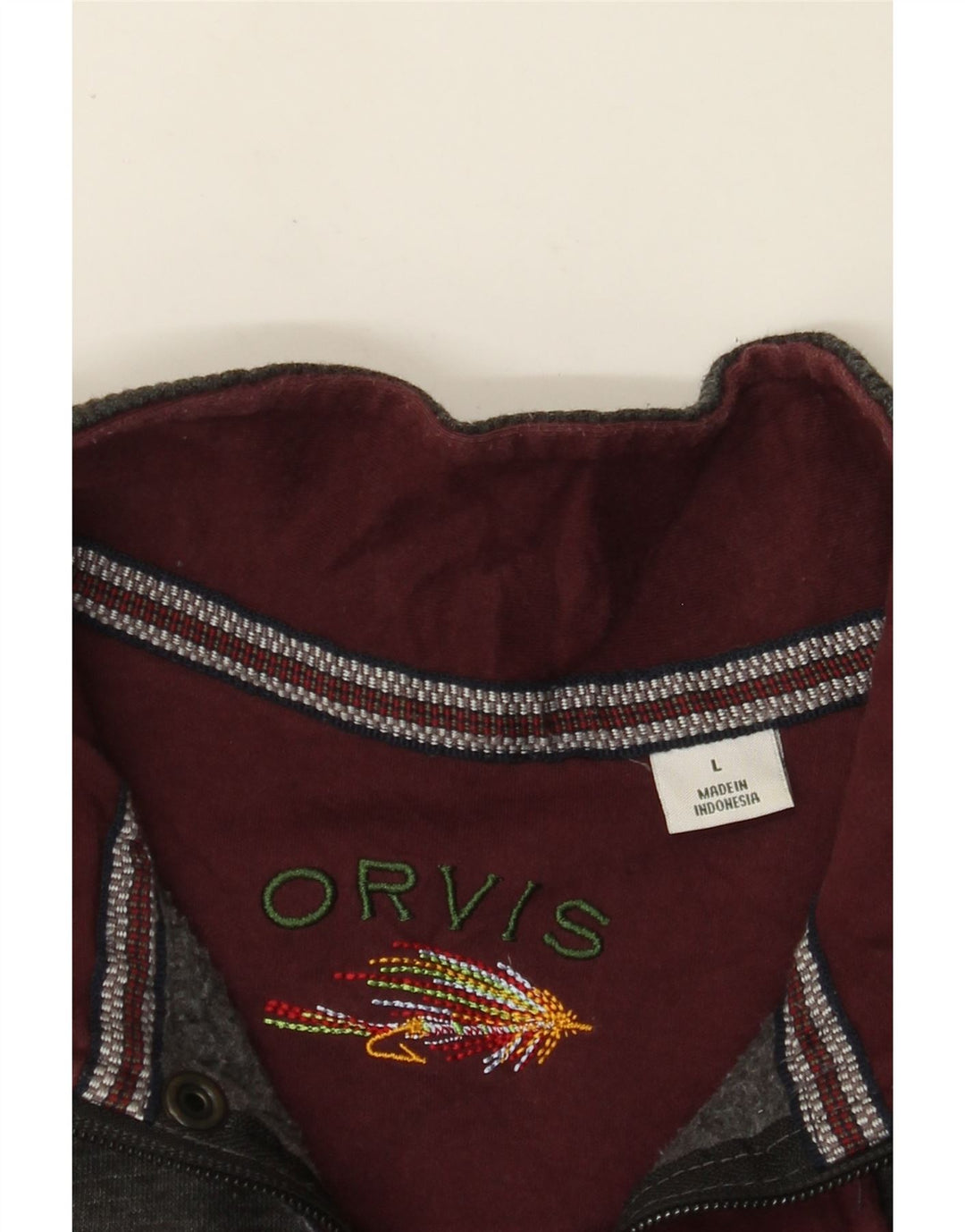 ORVIS Felpa con collo con zip da uomo Maglione grande grigio screziato