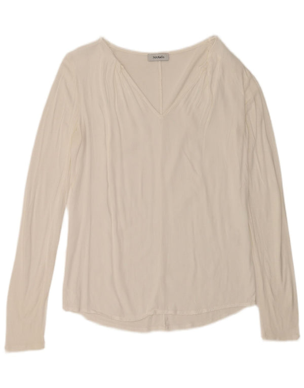 Max & Co. Top da donna a maniche lunghe UK 12 medio bianco
