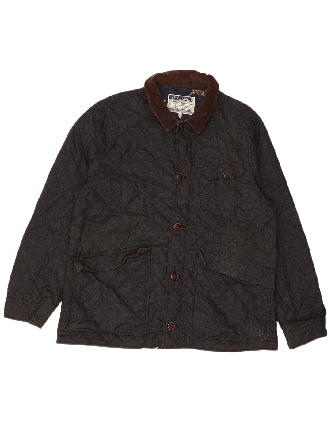 JOULES Giacca trapuntata da uomo UK 44 2XL Poliestere blu navy