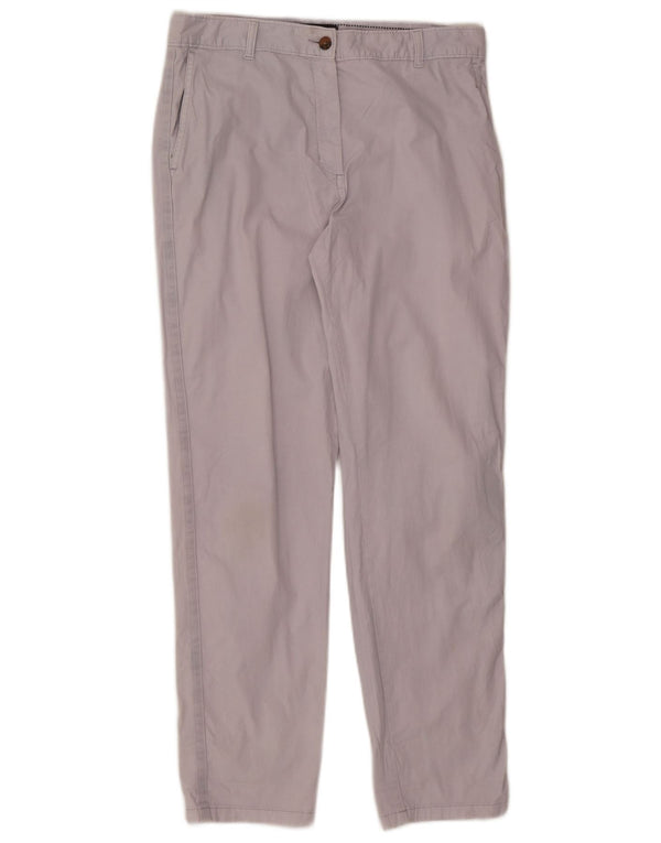 Marks & Spencer Womens High Waist Chino Trousers UK 12 Medium W30 L30 Purpl
