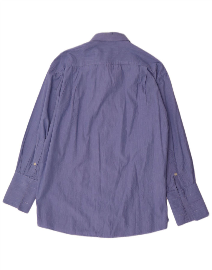 PIERRE CARDIN Camicia formale da uomo taglia 17 XL Gessato blu