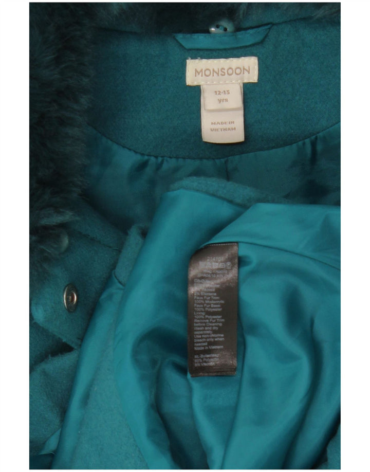 Cappotto per ragazze Monsoon 12-13 anni Poliestere turchese