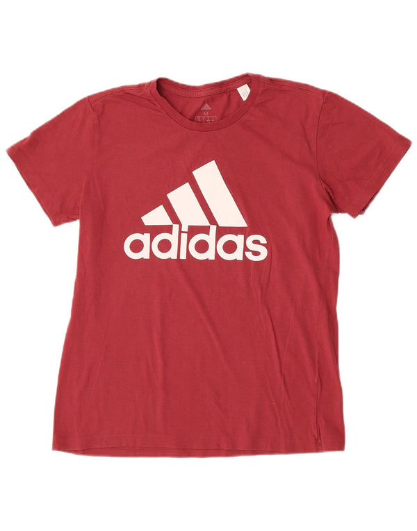 T-shirt grafica da donna Adidas Top UK 12/14 media rossa