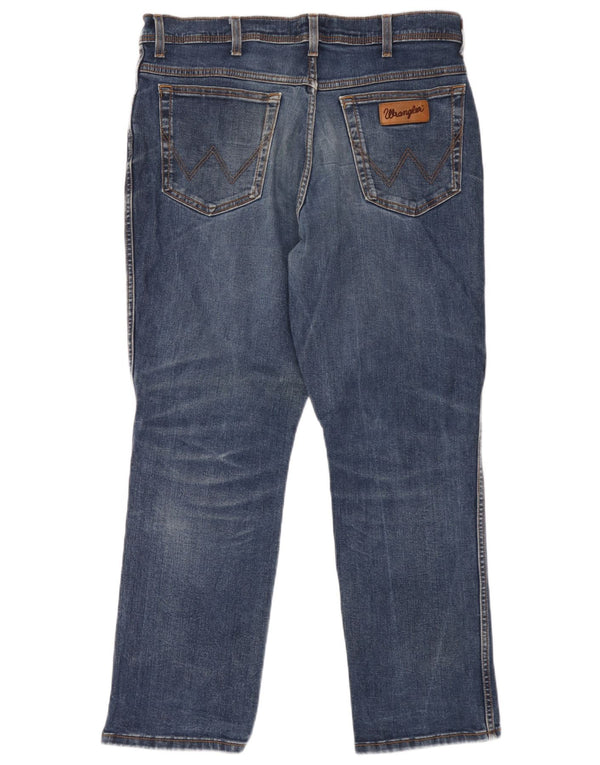 Wrangler Mens Texas Straight Jeans W38 L30 Blue Cotton