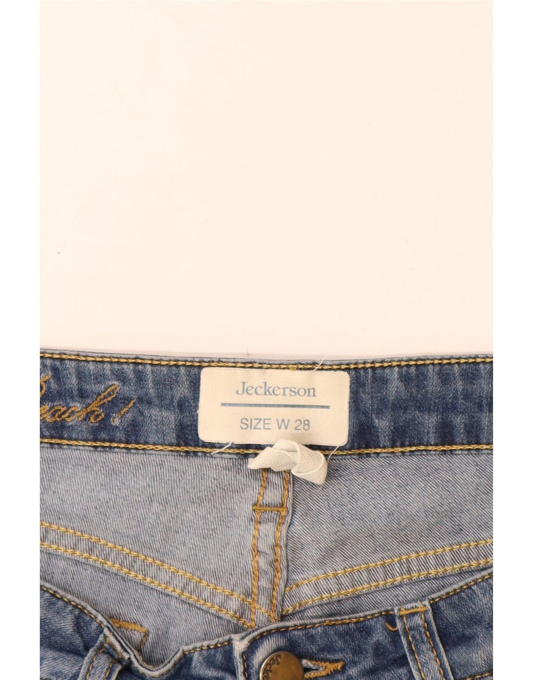Jeckerson Jeans Capri da spiaggia da donna W28 L19 cotone blu